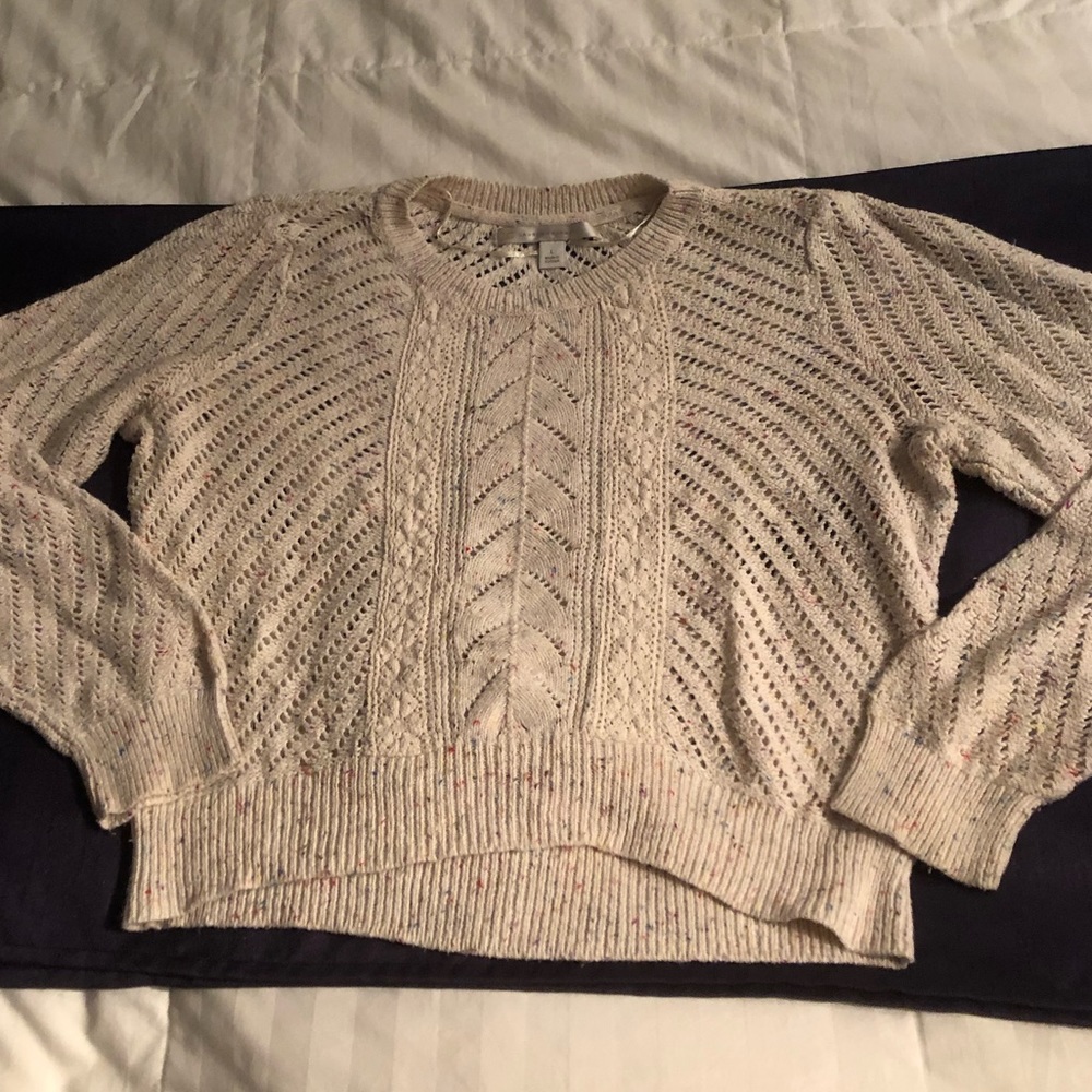Lauren Conrad Speckle Crop Sweater